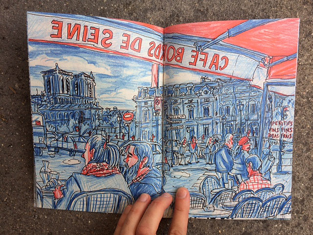 Carnet Rouge et Bleu, Illustration, Laurent Lolmède