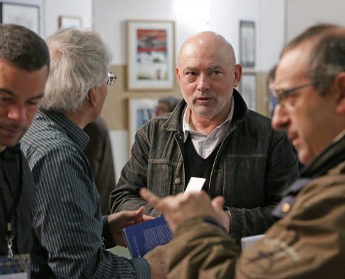 Nicolas Finet sur le stand de Stripologie.com