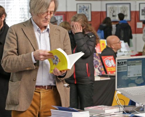 Philippe Sohet sur le stand de Stripologie.com