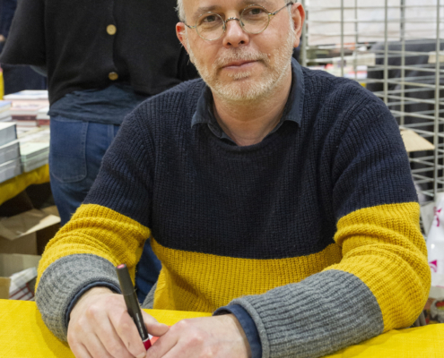 Giacomo Nanni sur le stand d'Ici même