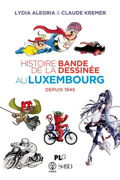 Couverture de l'Histoire de la Bande dessinée au Luxembourg, PLG, collection « Mémoire vive », 120 pages